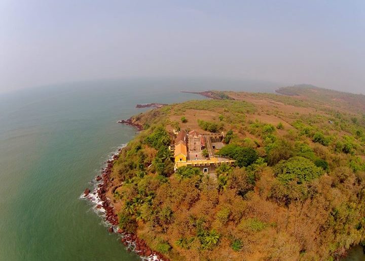 Aerial view of Tiracol Fort by Cajetan Barretto